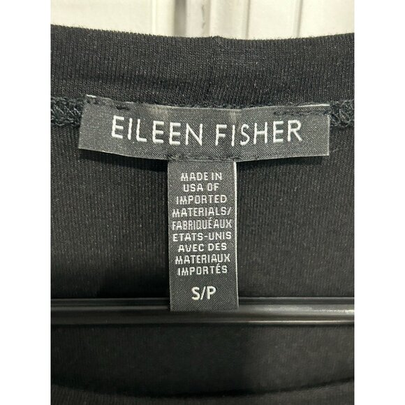 Eileen Fisher Crewneck Short Sleeve T-Shirt Dress Black Sz Small Minimalist - Picture 4 of 9